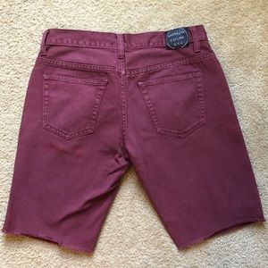 🩳 Men’s Burgundy Cut Off Shorts!